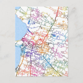 Cartão Postal Mapa da Cidade de Jepara Indonésia