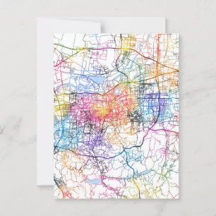 Cartão Postal Mapa da cidade de Jinan China