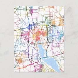 Cartão Postal Mapa da Cidade de Jining China