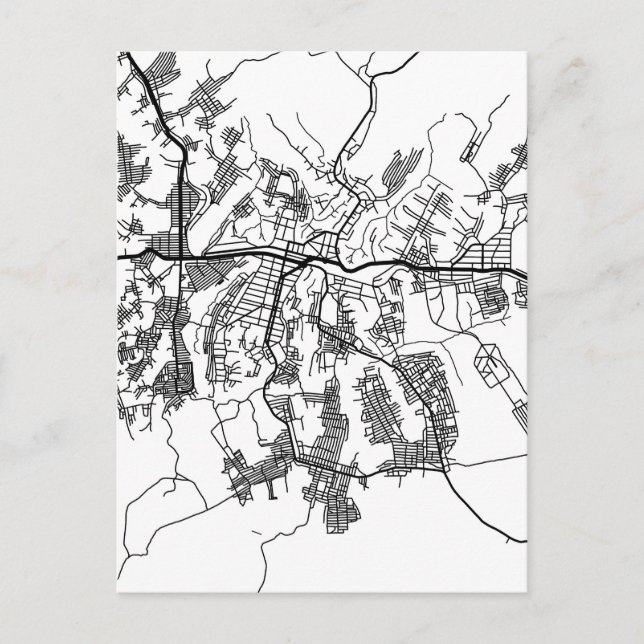 Cartão Postal Mapa da Cidade de Kananga República Democrática do (Frente)