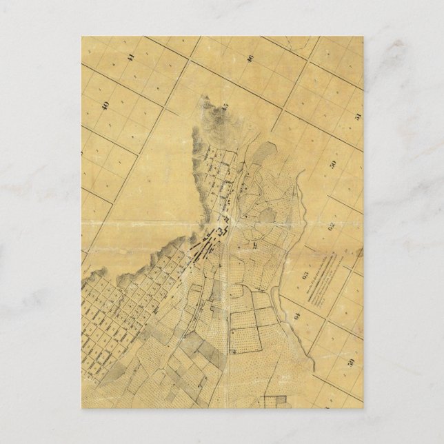Cartão Postal Mapa Da Cidade De Los Angeles (Frente)