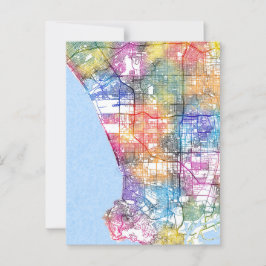 Cartão Postal Mapa da Cidade de Los Angeles California