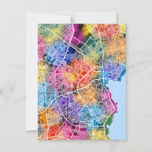 Cartão Postal Mapa da Cidade de Maracaibo Venezuela