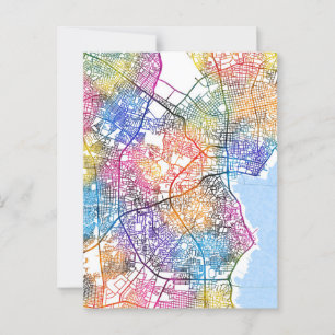 Cartão Postal Mapa da Cidade de Maracaibo Venezuela
