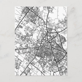 Cartão Postal Mapa da Cidade de Meerut Uttar Pradesh
