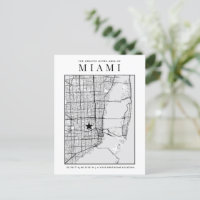 Mapa da cidade de Miami + Cartaz do marcador de lo