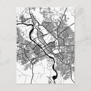 Cartão Postal Mapa da Cidade de Mossul Iraque