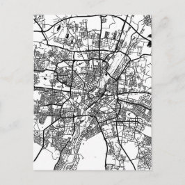 Cartão Postal Mapa da Cidade de Munique Alemanha