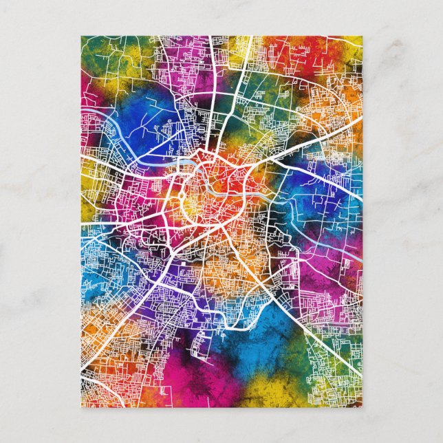 Cartão Postal Mapa da cidade de Nashik Maharashtra (Frente)