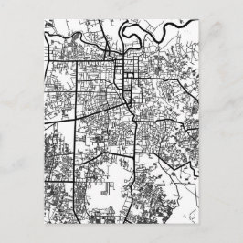 Cartão Postal Mapa da Cidade de Pekanbaru Indonésia