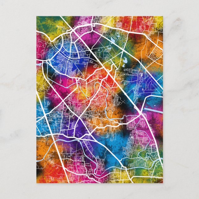 Cartão Postal Mapa da cidade de Pimpri-Chinchwad Maharashtra (Frente)