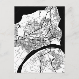 Cartão Postal Mapa da Cidade de Prayagraj Uttar Pradesh