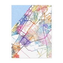 Mapa da cidade de Rabat em Marrocos