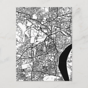 Cartão Postal Mapa da Cidade de Varanasi Uttar Pradesh