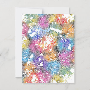 Cartão Postal Mapa da Cidade do Brasil em Belo Horizonte