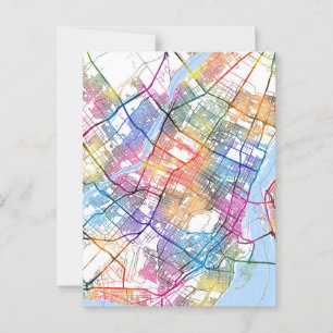 Cartão Postal Mapa da Cidade do Canadá, no Quebec de Montreal