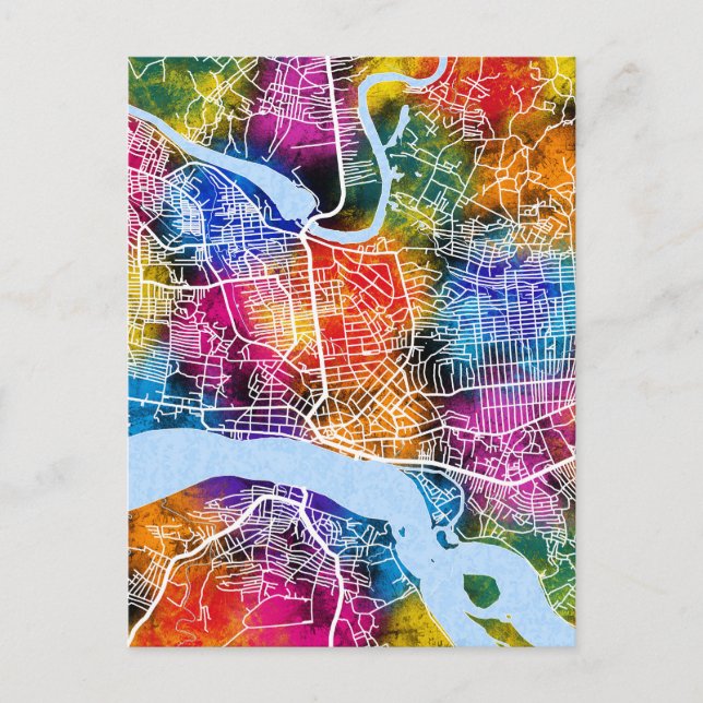 Cartão Postal Mapa da Cidade do Congo (Frente)