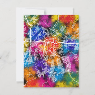 Cartão Postal Mapa da Cidade do Congo para a República Democráti