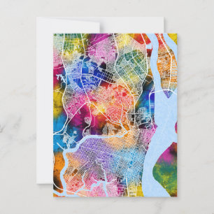 Cartão Postal Mapa da Cidade do Equador de Guayaquil