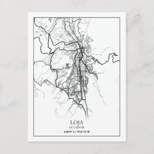 Cartão Postal Mapa da Cidade do Mundo de Viagem da América do S