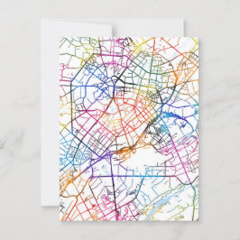 Cartão Postal Mapa da Cidade do Usbequistão em Tashkent
