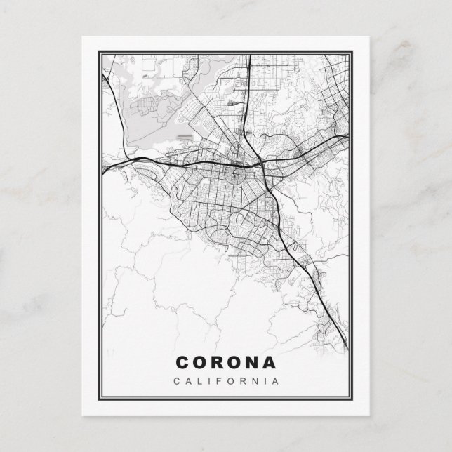 Cartão Postal Mapa da Corona (Frente)