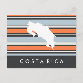 Cartão Postal Mapa da Costa Rica: listras modernas