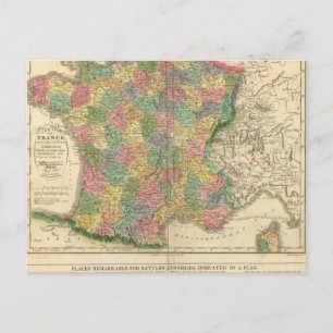 Cartão Postal Mapa da cronologia da França
