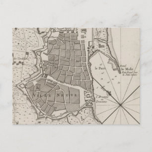 Cartão Postal Mapa da Espanha de Barcelona (1764)