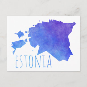 Cartão Postal Mapa da Estônia