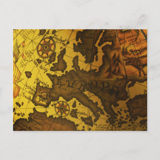 Cartão Postal Mapa da Europa