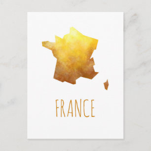 Cartão Postal Mapa da França