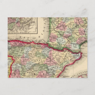 Cartão Postal Mapa da França, Espanha, Portugal por Mitchell
