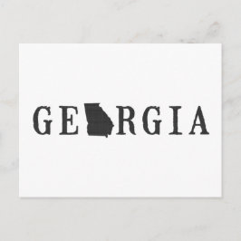Cartão Postal Mapa da Geórgia - Texto Escrito - Arte Negra Palav