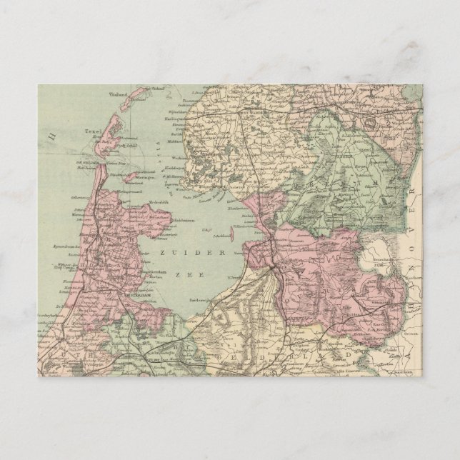 Cartão Postal Mapa da Holanda (1873) (Frente)
