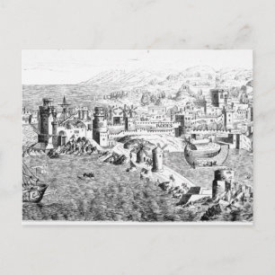 Cartão Postal Mapa da Ilha de Rodes