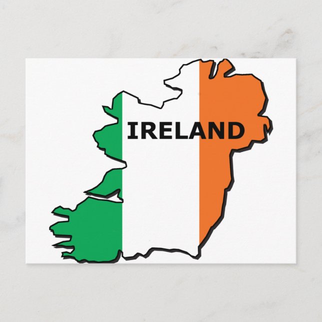 Cartão Postal Mapa da Irlanda (Frente)