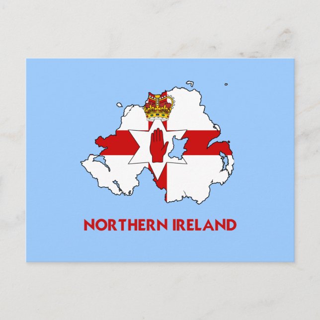 Cartão Postal MAPA DA IRLANDA DO norte (Frente)
