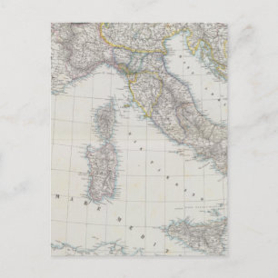 Cartão Postal Mapa da Itália