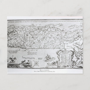Cartão Postal Mapa da Palestina, de uma Passover Haggadah