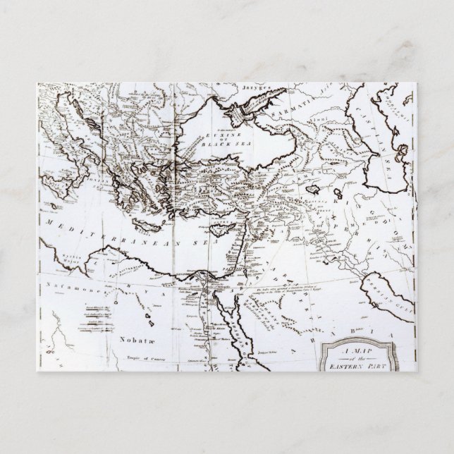 Cartão Postal Mapa da parte oriental do Império Romano (Frente)