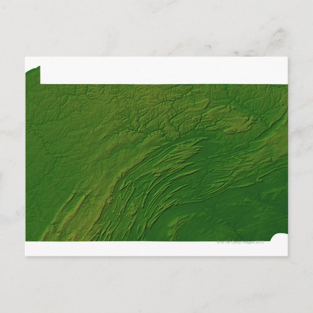 Cartão Postal Mapa da Pensilvânia (Frente)