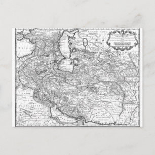 Cartão Postal Mapa da Pérsia 1724