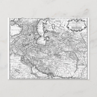 Cartão Postal Mapa da Pérsia 1724
