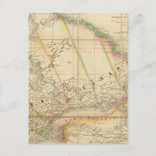 Cartão Postal Mapa da Província do Alto Canadá