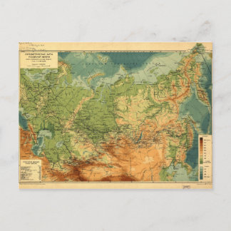 Cartão Postal Mapa da Rússia (1912)