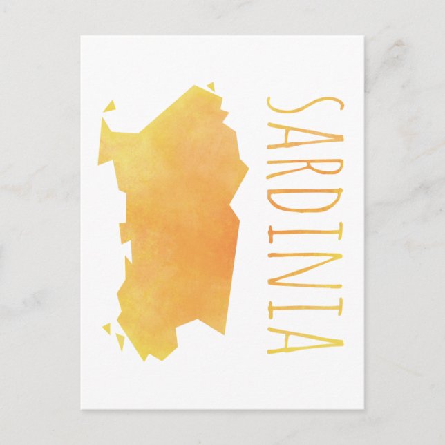 Cartão Postal Mapa da Sardenha (Frente)