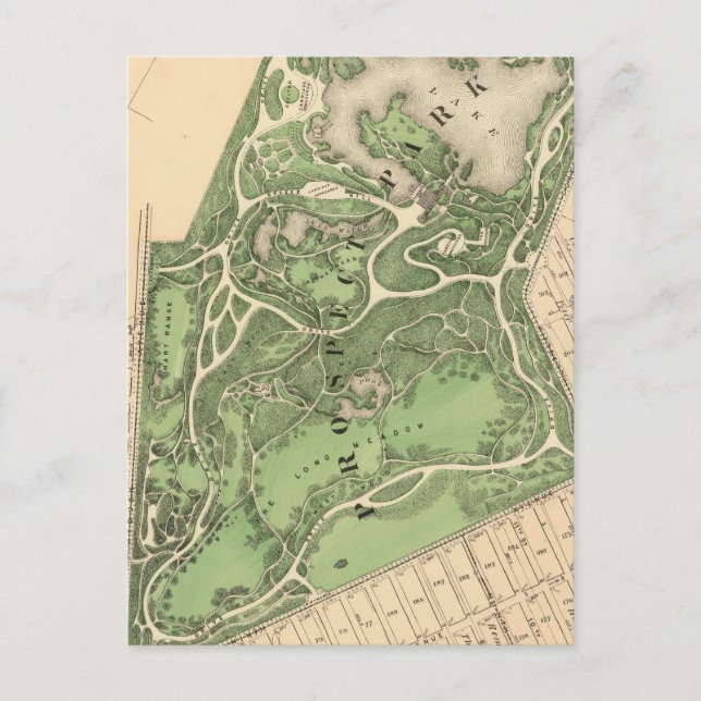 Cartão Postal Mapa da Sec 10 Brooklyn (Frente)