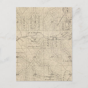 Cartão Postal Mapa da Seção do Condado de Tulare T15S R27E