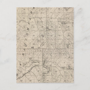 Cartão Postal Mapa da Seção do Condado de Tulare T1617S R3031E
